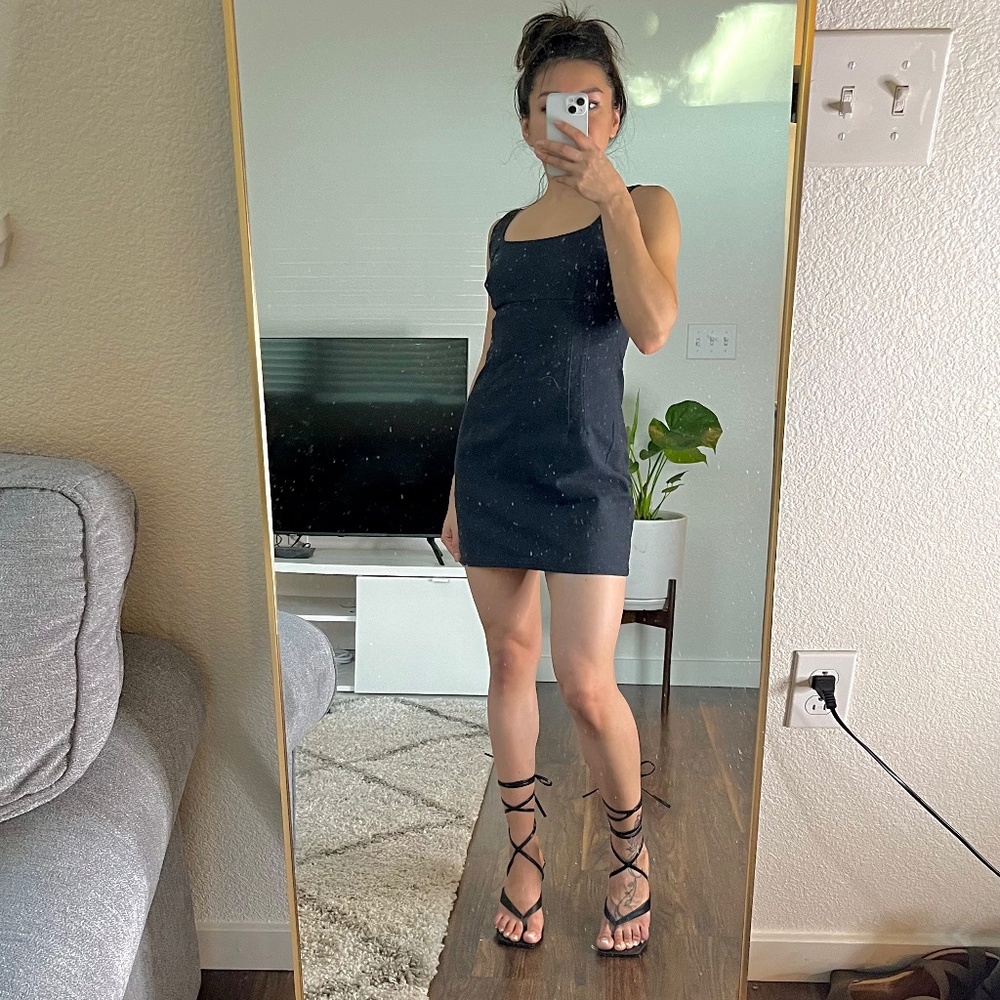 Urban Outfitters Black Mini Dress, Denim material